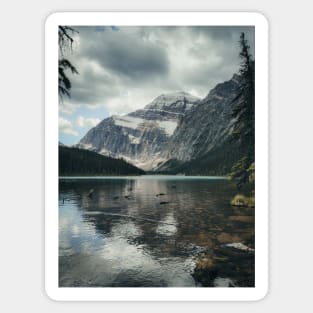 Jasper National Park Mountain Snowy Peak Photo V3 Sticker